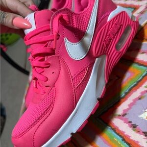 Nike Pink and White Air Max Sneakers